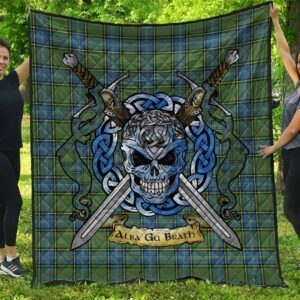 Quilt - MacMillan Hunting Ancient Tartan Premium Quilt Celtic Scottish Warrior A7