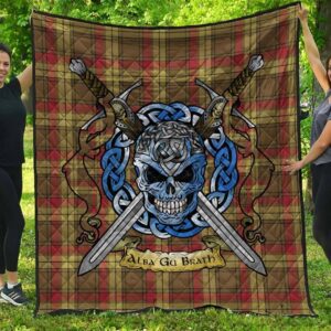 Quilt - MacMillan Old Weathered Tartan Premium Quilt Celtic Scottish Warrior A7