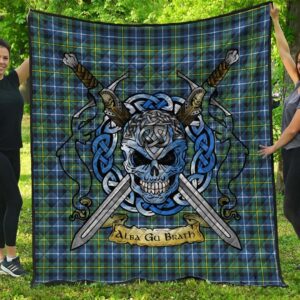 Quilt - MacNeill of Barra Ancient Tartan Premium Quilt Celtic Scottish Warrior A7