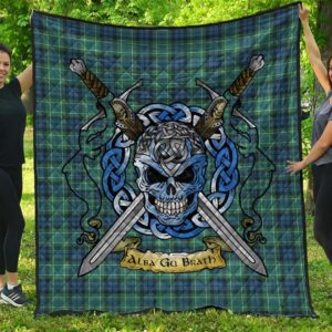 Quilt - MacNeill of Colonsay Ancient Tartan Premium Quilt Celtic Scottish Warrior A7