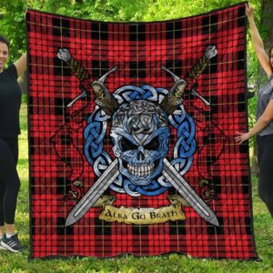Quilt - MacQueen Modern Tartan Premium Quilt Celtic Scottish Warrior A7