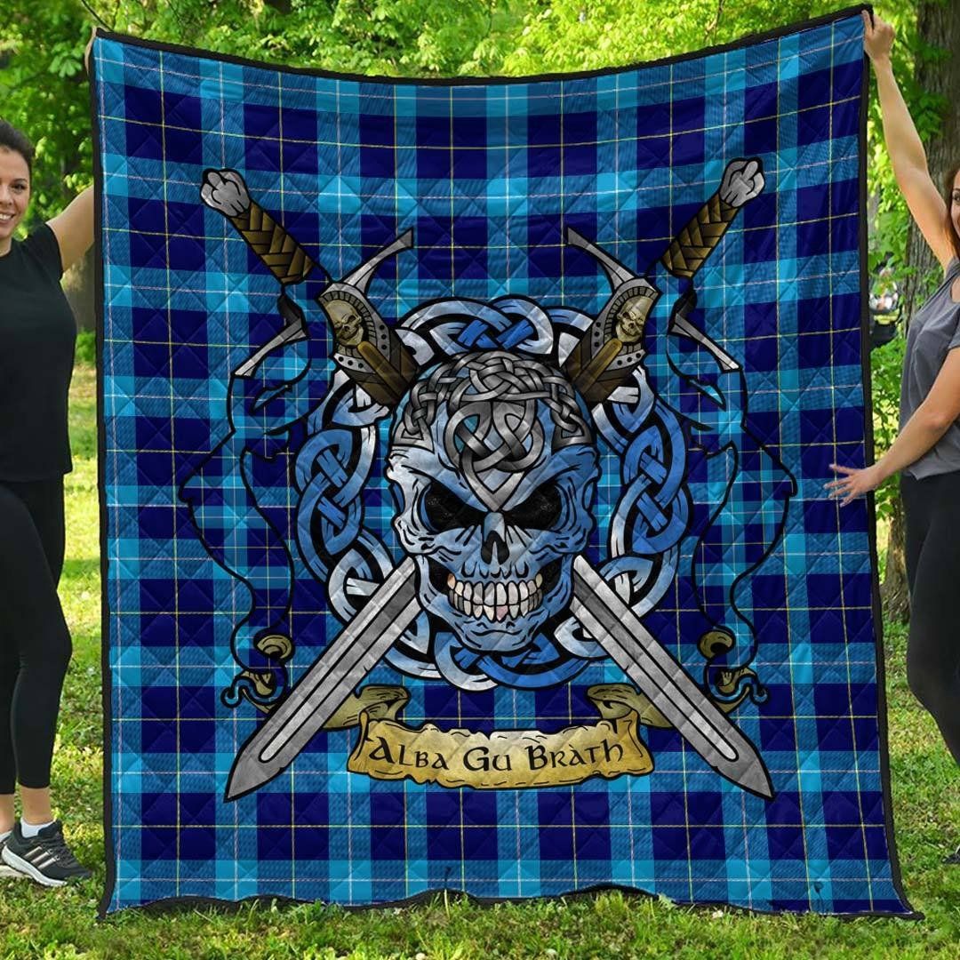 Quilt - MacSporran Ancient Tartan Premium Quilt Celtic Scottish Warrior A7 Quilt - MacSporran Ancient Tartan Premium Quilt Celtic Scottish Warrior A7