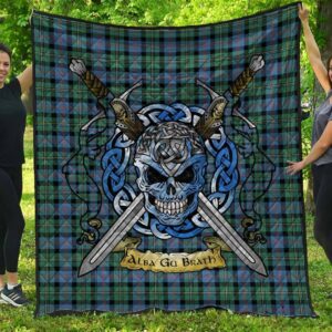 Quilt - Malcolm Ancient Tartan Premium Quilt Celtic Scottish Warrior A7