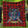 Quilt - Marjoribanks Tartan Premium Quilt Celtic Scottish Warrior A7