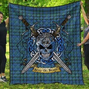 Quilt - Matheson Hunting Ancient Tartan Premium Quilt Celtic Scottish Warrior A7
