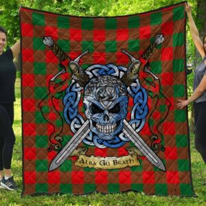 Quilt - Moncrieffe Tartan Premium Quilt Celtic Scottish Warrior A7