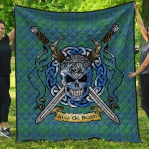 Quilt - Montgomery Ancient Tartan Premium Quilt Celtic Scottish Warrior A7