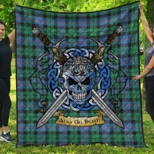 Quilt - Morrison Ancient Tartan Premium Quilt Celtic Scottish Warrior A7