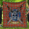 Quilt - Morrison Red Ancient Tartan Premium Quilt Celtic Scottish Warrior A7