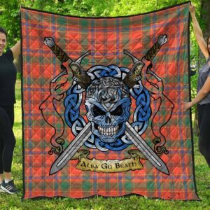 Quilt - Munro Ancient Tartan Premium Quilt Celtic Scottish Warrior A7