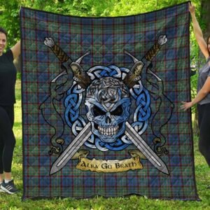 Quilt - Nicolson Hunting Ancient Tartan Premium Quilt Celtic Scottish Warrior A7
