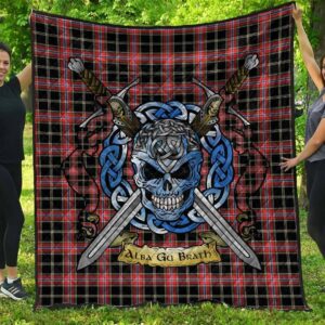 Quilt - Norwegian Night Tartan Premium Quilt Celtic Scottish Warrior A7
