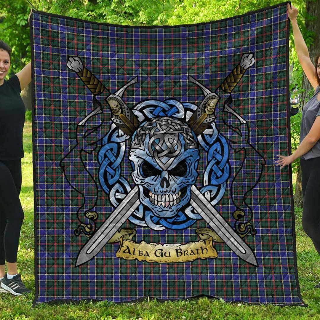Quilt - Ogilvie of Airlie Ancient Tartan Premium Quilt Celtic Scottish Warrior A7 Quilt - Ogilvie of Airlie Ancient Tartan Premium Quilt Celtic Scottish Warrior A7