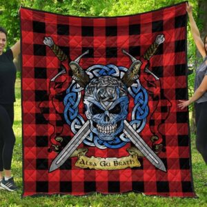 Quilt - Rob Roy MacGregor Modern Tartan Premium Quilt Celtic Scottish Warrior A7