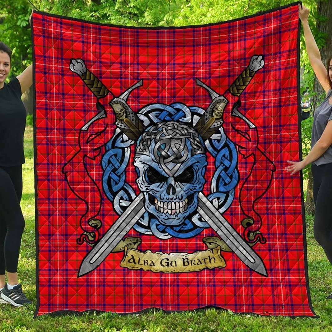 Quilt - Rose Modern Tartan Premium Quilt Celtic Scottish Warrior A7 Quilt - Rose Modern Tartan Premium Quilt Celtic Scottish Warrior A7
