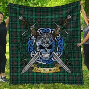 Quilt - Ross Hunting Modern Tartan Premium Quilt Celtic Scottish Warrior A7