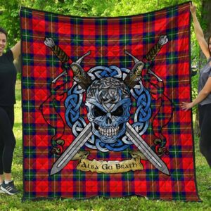 Quilt - Ruthven Modern Tartan Premium Quilt Celtic Scottish Warrior A7