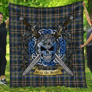 Quilt - SCOTT GREEN MODERN Tartan Premium Quilt Celtic Scottish Warrior A7