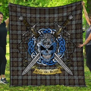 Quilt - Stewart Old Weathered Tartan Premium Quilt Celtic Scottish Warrior A7