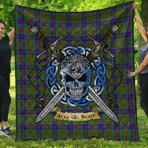 Quilt - Stewart of Appin Hunting Modern Tartan Premium Quilt Celtic Scottish Warrior A7