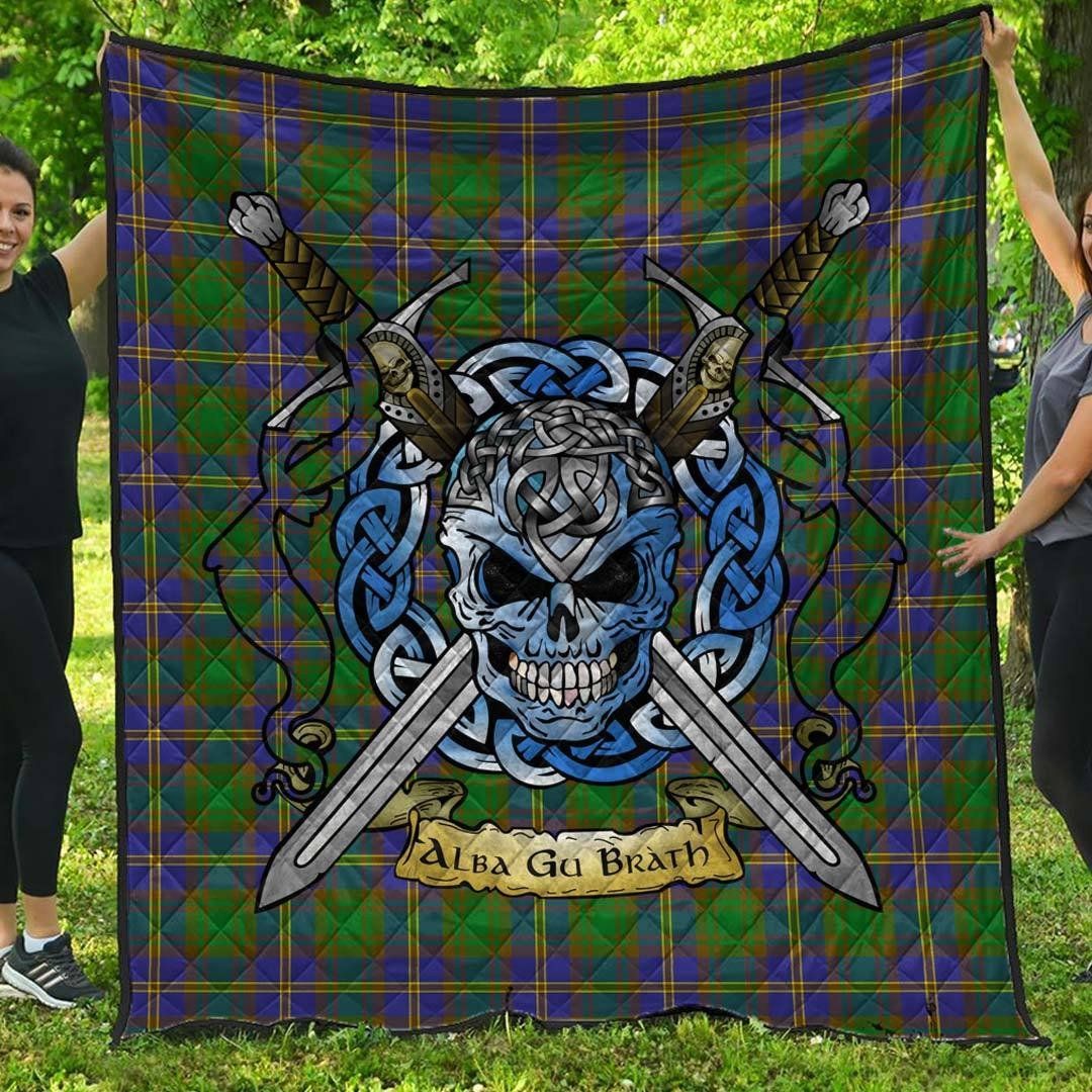 Quilt - Strange of Balkaskie Tartan Premium Quilt Celtic Scottish Warrior A7 Quilt - Strange of Balkaskie Tartan Premium Quilt Celtic Scottish Warrior A7