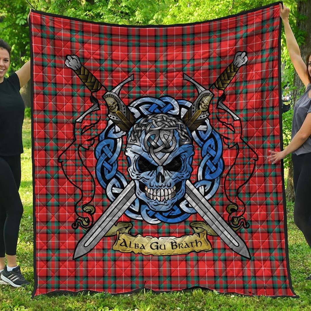 Quilt - Stuart of Bute Tartan Premium Quilt Celtic Scottish Warrior A7 Quilt - Stuart of Bute Tartan Premium Quilt Celtic Scottish Warrior A7