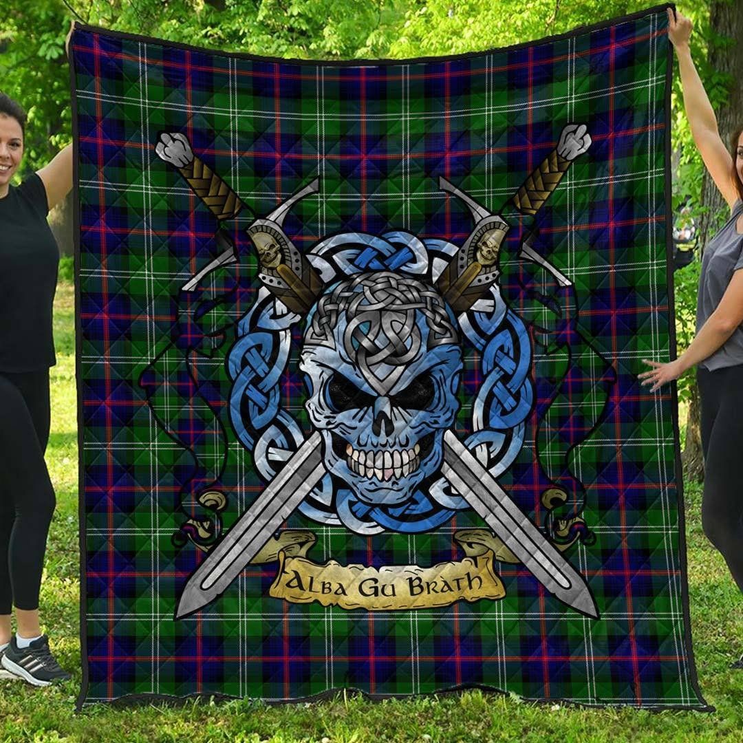 Quilt - Sutherland Modern Tartan Premium Quilt Celtic Scottish Warrior A7 Quilt - Sutherland Modern Tartan Premium Quilt Celtic Scottish Warrior A7