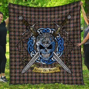 Quilt - Sutherland Weathered Tartan Premium Quilt Celtic Scottish Warrior A7