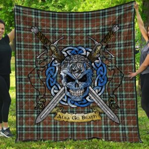 Quilt - Thomson Hunting Modern Tartan Premium Quilt Celtic Scottish Warrior A7