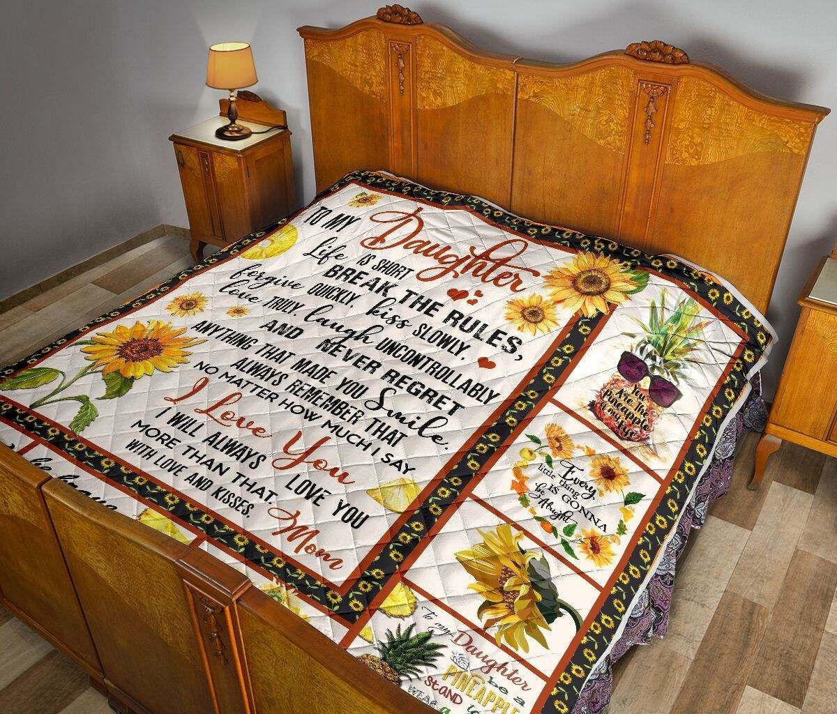 Quilt To My Daughter Mom Sunflower Quilt Dhc281110876Dd Quilt To My Daughter Mom Sunflower Quilt Dhc281110876Dd