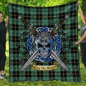 Quilt - Wallace Hunting Ancient Tartan Premium Quilt Celtic Scottish Warrior A7