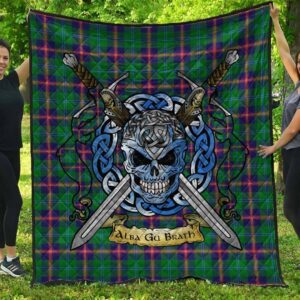 Quilt - Young Modern Tartan Premium Quilt Celtic Scottish Warrior A7