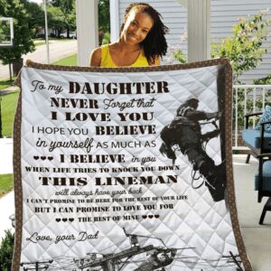 Quilts Lineman Dad To My Daughter Gacl15