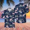 Raf Boeing E-3D Sentry Aew1 Hibiscus Hawaiian Shirt