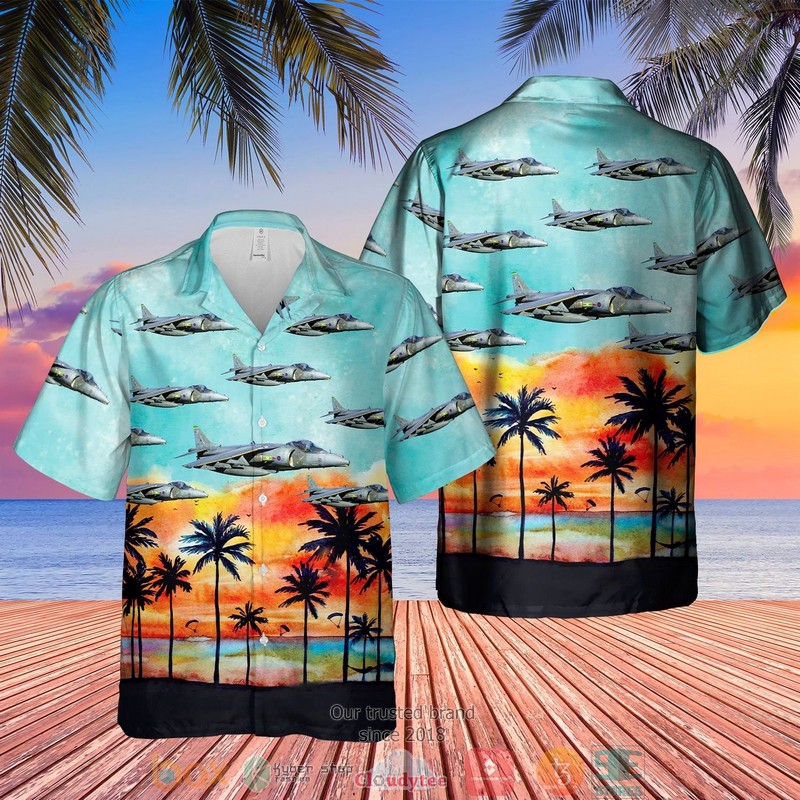 Raf British Aerospace Harrier Ii Harrier Gr7 Hawaiian Shirt Raf British Aerospace Harrier Ii Harrier Gr7 Hawaiian Shirt