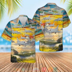Raf Eurofighter Typhoon T3 Hawaiian Shirt