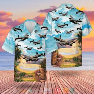 Raf Historical Lancaster Bomber Hawaiian Shirt
