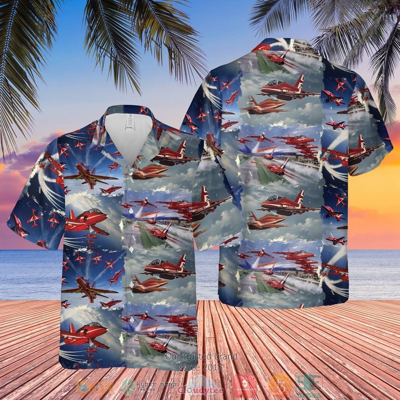 Raf Red Arrows Air Show Hawaiian Shirt Raf Red Arrows Air Show Hawaiian Shirt