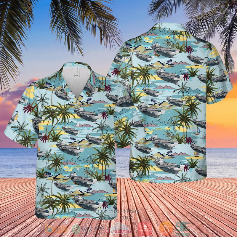 Rn Hms Prince Of Wales R09 Aircraft Carrier Hawaiian Shirt