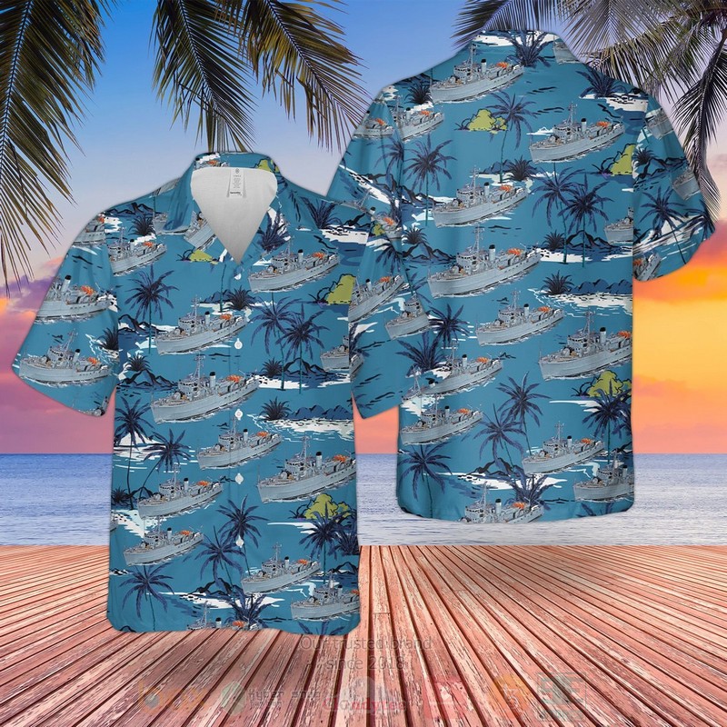 Rn Historical Ton-Class Minesweeper Hawaiian Shirt Rn Historical Ton-Class Minesweeper Hawaiian Shirt