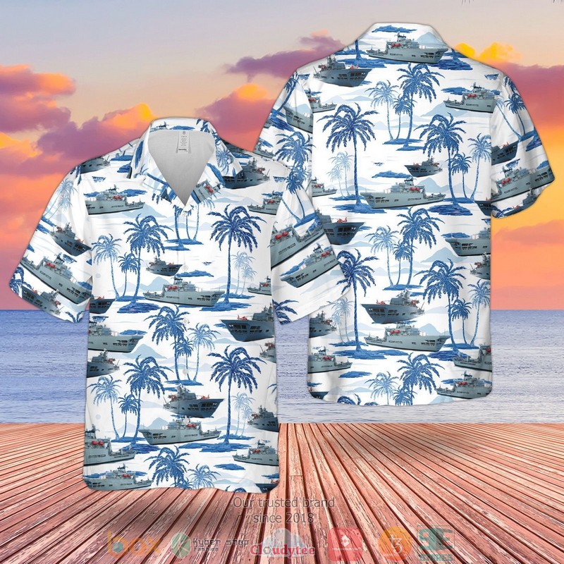 Rn Rfa Wave Ruler A390 Fast Fleet Tanker Hawaiian Shirt