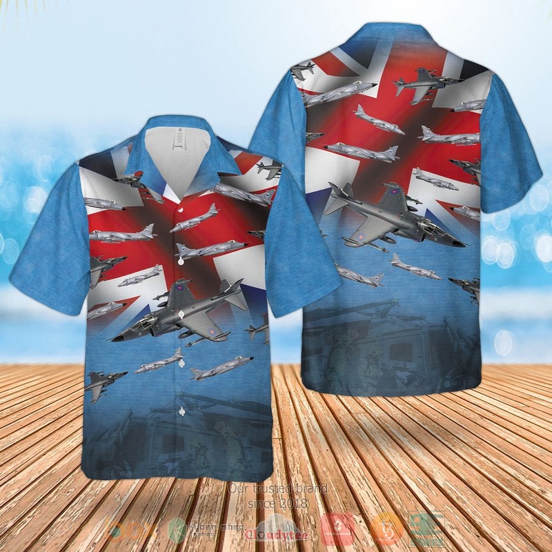 Rn Sea Harrier Frs.1 Fa 2 Combat Aircraft Hawaiian Shirt