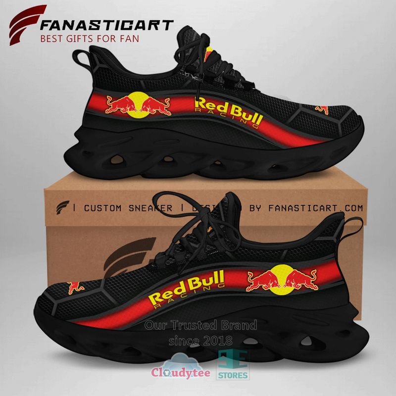 Red Bull Racing Black Clunky Max Soul Shoes - This is your best picture man