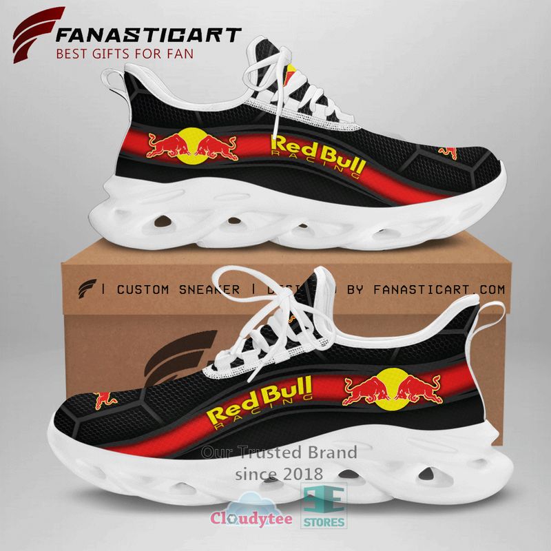 Red Bull Racing Black Clunky Max Soul Shoes - Elegant and sober Pic