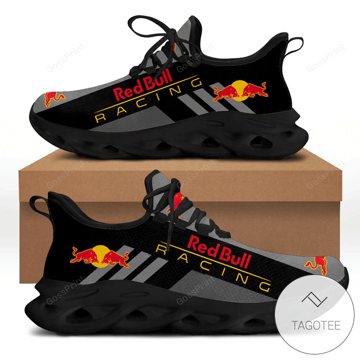 Red Bull Racing Black Gray Max Soul Shoes Red Bull Racing Black Gray Max Soul Shoes