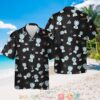 Rick And Morty Cartoon Pattern Printed Black Hawaiian Shirt