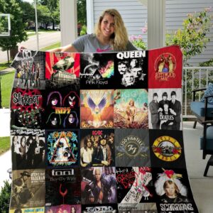 Rock Music For Fans Quilt Blanket- Custom Quilt