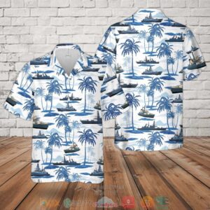 Royal Navy Daring Class Type 45 Destroyer Hawaiian Shirt