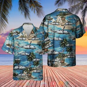 Royal Navy Merlin Hm Mk2 Hawaiian Shirt