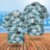 Royal Navy Merlin Hm Mk2 Green Hawaiian Shirt